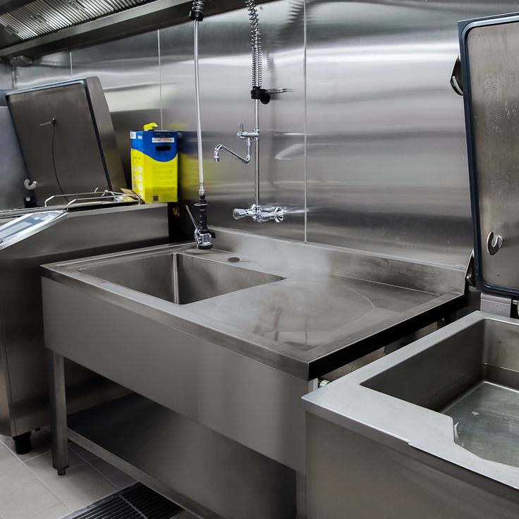KuKoo Stainless Steel Catering Sink - Right Hand Drainer - Silver